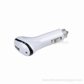 VS041 Car USB Charger, 5V, 1,000/1,500/2,100mA USB Type, Sized 9*4.5*2.5mm